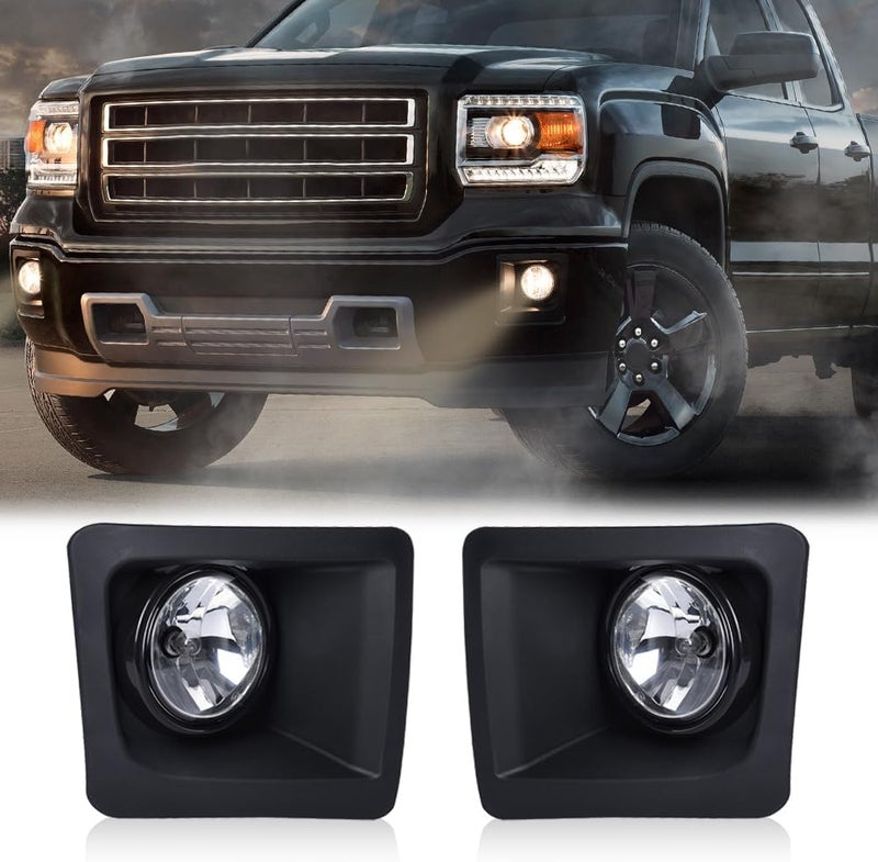 DOTCOM Driving Fog Lights Lamps,Compatible with GMC Sierra 1500 Models Only 2014-2015,Clear lens Pair of Left & Right Fog Lights GM1038169, GM1039169 15839896 - Image 2
